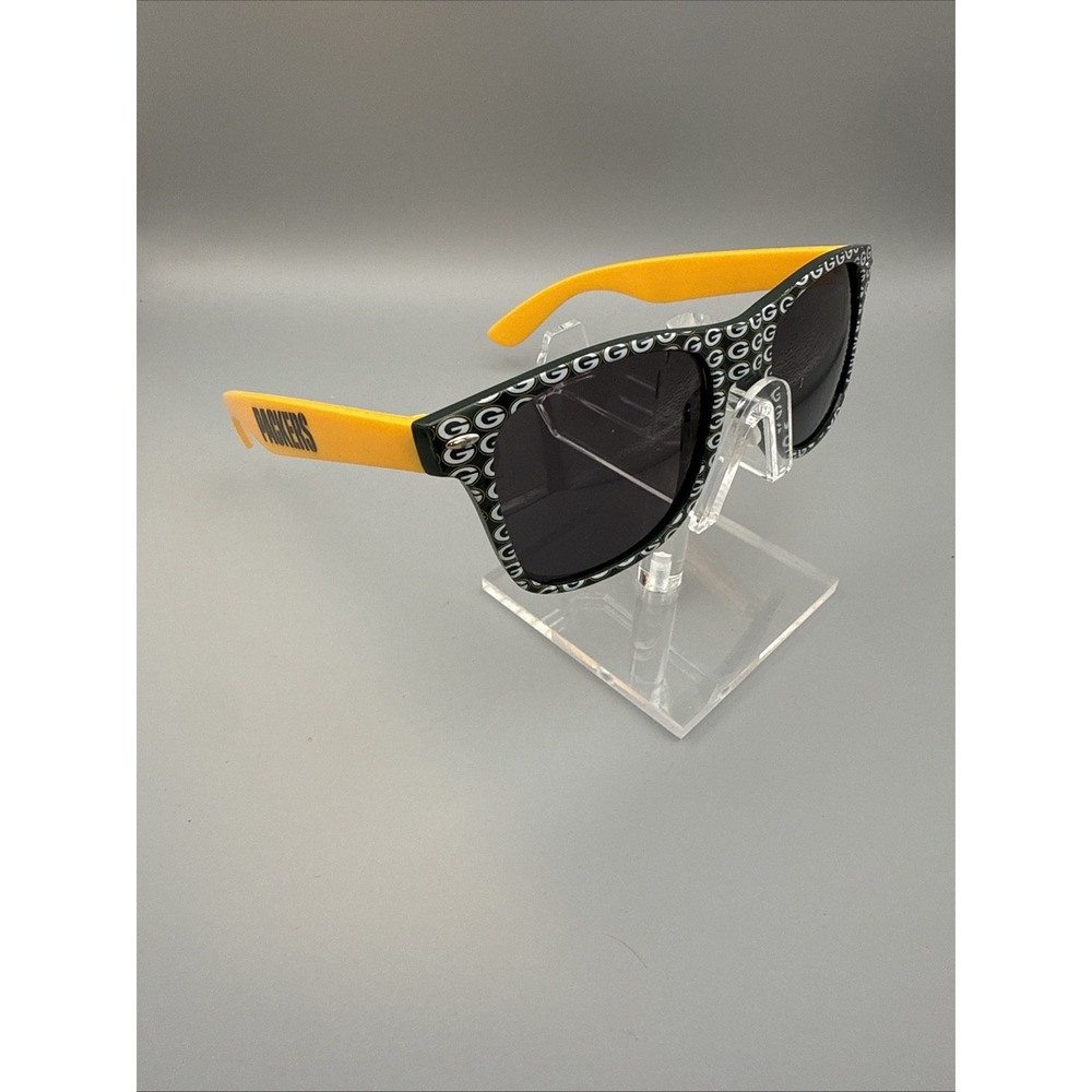 Green Bay Packers NEW Go Pack Go Sunglasses Black & Yellow Fan Gear NFL - NEW